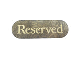 Oak Stained Plywood Serif Font Reserved Signs
