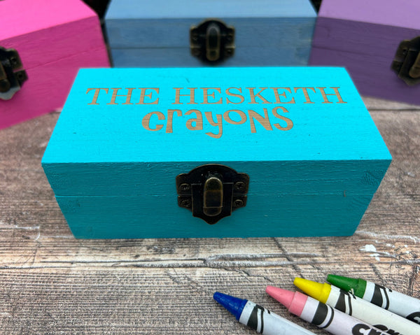 Bright Blue Crayon Boxes