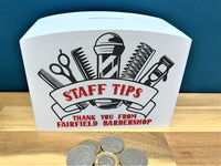 Barber Shop Wooden Tip Money Box