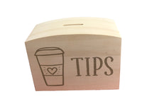 Coffee Cup Wooden Tips Money Box