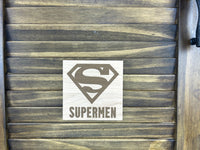 Superhero Toilet Oak Signs