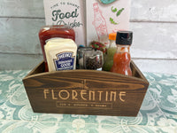 Hand Stained Rounded Condiment Caddy