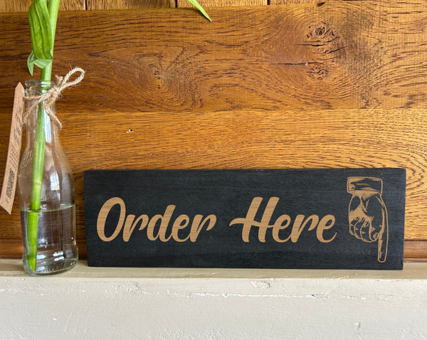 Order Here Chunky Sign
