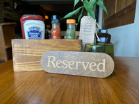 Serif Font Birch Plywood Reserved Sign