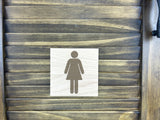 Standard Toilet Oak Signs