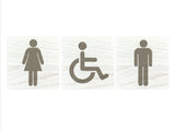 Standard Toilet Oak Signs