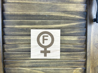 Gender Symbol Toilet Oak Signs