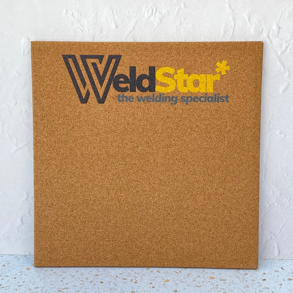 a cork board with the words weld star on it