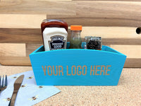 Bright Blue Rounded Condiment Caddy