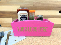 Pink Rounded Condiment Caddy