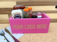 Pink Rectangle Condiment Caddy