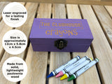 Purple Branded Crayon Boxes