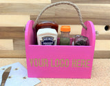 Pink Rope Handled Condiment Caddy