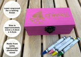 Pink Branded Crayon Boxes