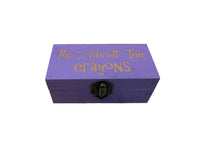 Purple Branded Crayon Boxes