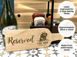 Bottle Shaped Reserved Sign