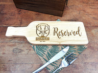 Bottle Shaped Reserved Sign