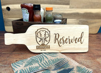 Bottle Shaped Reserved Sign