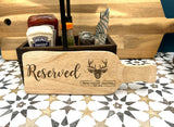 Bottle Shaped Reserved Sign