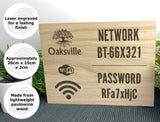 WiFi Details Plaque with Branding